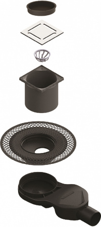 Душевой трап Berges Wasserhaus Platz Norma 090159 15x15 см фото