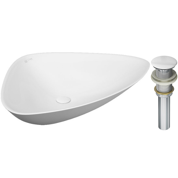 Накладная раковина с донным клапаном OWL 1975 Curve OWLB191022 59x40 фото