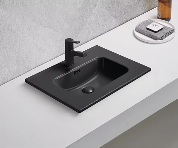 Встраиваемая раковина GID Bm9060s 61x46 черная матовая фото