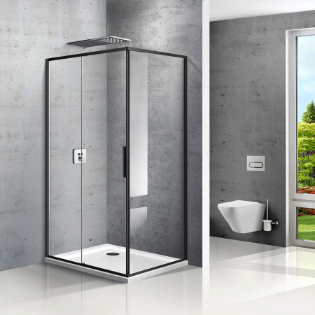 Душевой уголок Vincea Slim VSR-2SL9012CLB-L 120x90 фото