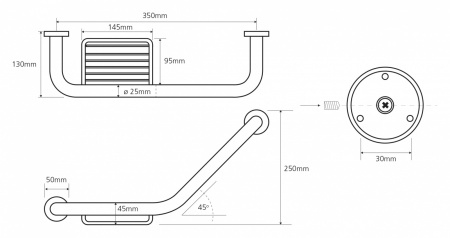 Поручень с мыльницей Bemeta Omega 102307032 фото