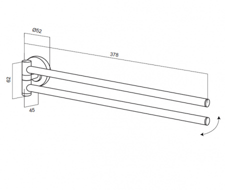 Двойная вешалка для полотенец Am.Pm Bliss A5532664 фото