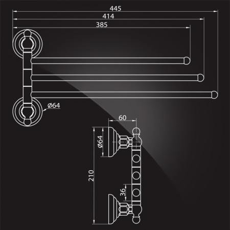 Полотенцедержатель Elghansa Praktic Gold PRK-730-Gold фото