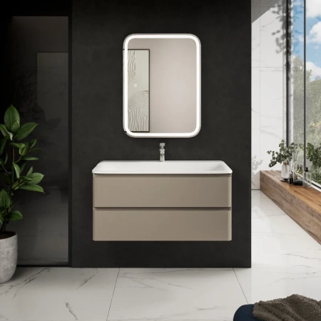 Тумба под раковину Aquame S4 AQM900410BG 100 см, бежевая фото