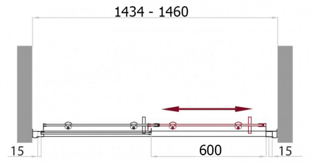 Душевая дверь BelBagno Uno UNO-BF-1-145-C-Cr фото