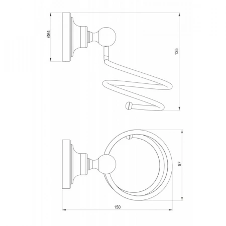 Держатель для фена Elghansa Carrington CRG-890-New фото