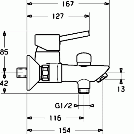 Смеситель для ванны с душем Hansa Vantis Style 52442107 фото