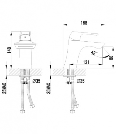 Смеситель для раковины Lemark Unit LM4546C фото