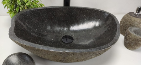 Накладная раковина из речного камня RS0872 (54*35*15) фото