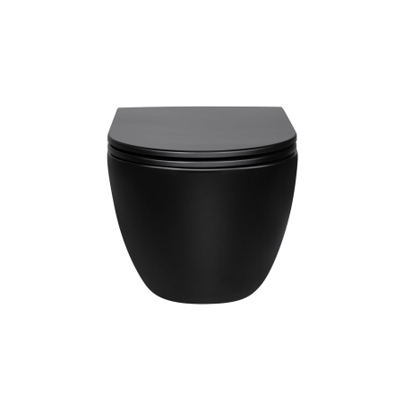 Подвесной унитаз безободковый Vincea Evo VT1-34MB с сиденьем фото