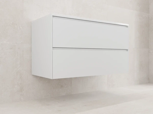 Тумба подвесная под раковину Style Line Лима 100 ЛС-00002352 белая матовая фото