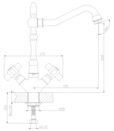 Смеситель для кухни Rossinka Z Z02-72 фото