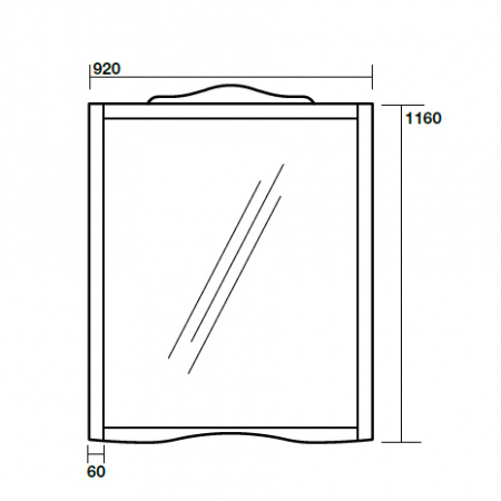 Зеркало Kerasan Retro 734540 noce фото