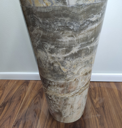 Раковина напольная из оникса Grey ON-01353 (45*45*90) фото