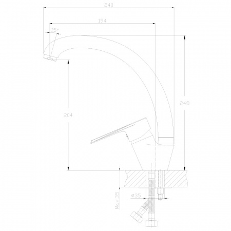 Смеситель для кухни Rossinka RS 28 RS28-23 фото