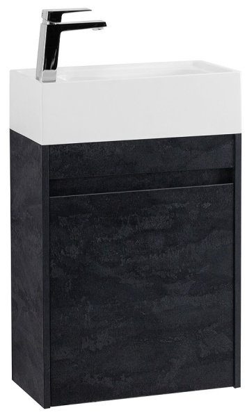 Тумба для ванной Art&Max Family Family-M-400-1D-SO-HC угольный камень фото
