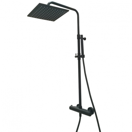 Душевая система Webert Elio EL980515560METAL Черный матовый с верхним душем металл фото