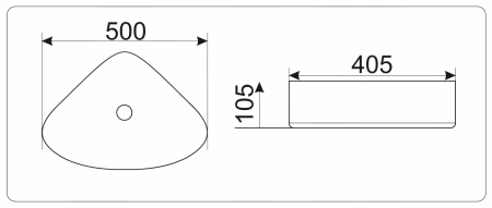 Накладная раковина GID 9386 50х40,5 фото