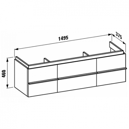 Тумба под раковину Laufen Palace 4.0135.2.075.463.1 150 см фото