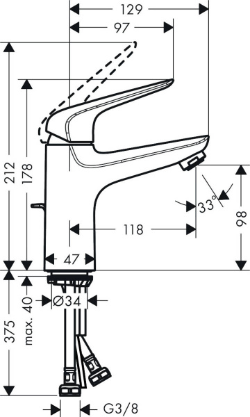 Смеситель для раковины Hansgrohe Novus 71030000 фото