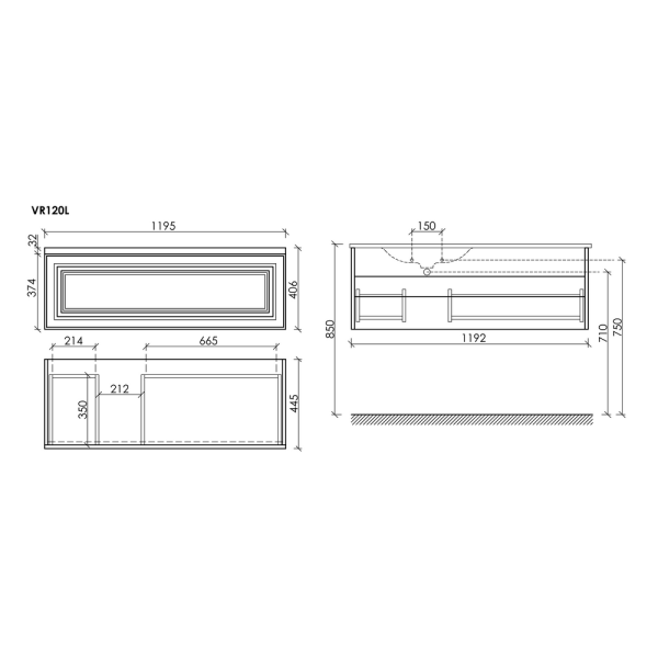 Тумба под раковину Sancos Very VR120LW Bianco фото