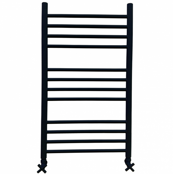 Водяной полотенцесушитель Ника Classic ЛП Г2 100/50 черн мат с вентилями фото