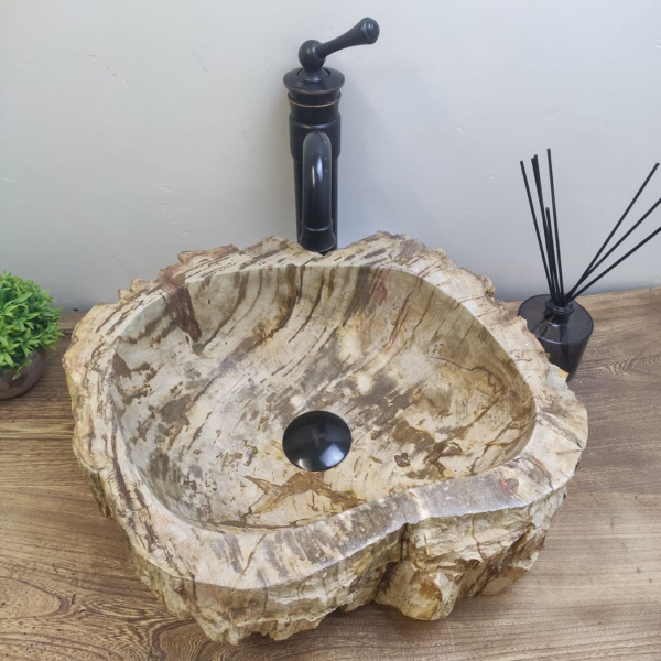Накладная раковина из окаменелого дерева Fossil Basin OD-01136 (44*37*15) фото