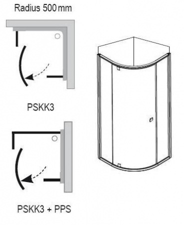 Душевой уголок Ravak Pivot PSKK3-100 376AAU00Z1 сатин/transparent фото