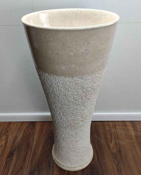 Раковина напольная из мрамора Pedestal Cream/Cream MN-0402 фото