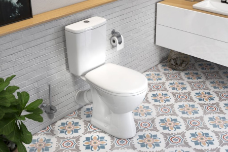 Унитаз-компакт напольный Rosa Уют 462335 с сиденьем фото