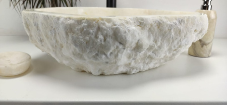 Накладная раковина из оникса Erozy White EO-01055 (50*45*15) фото