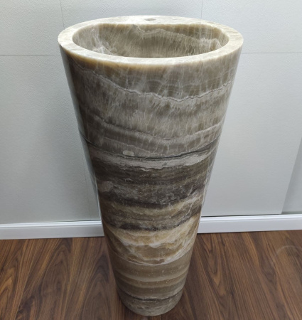 Раковина напольная из оникса Grey ON-01366 (40*40*90) фото