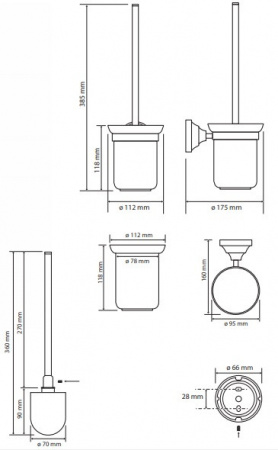 Ершик для унитаза Bemeta Kera 144713017 фото