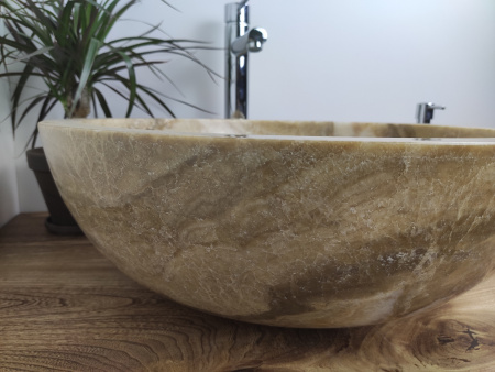 Накладная раковина из оникса Indo Bowl Sunset Big BO-00003 фото