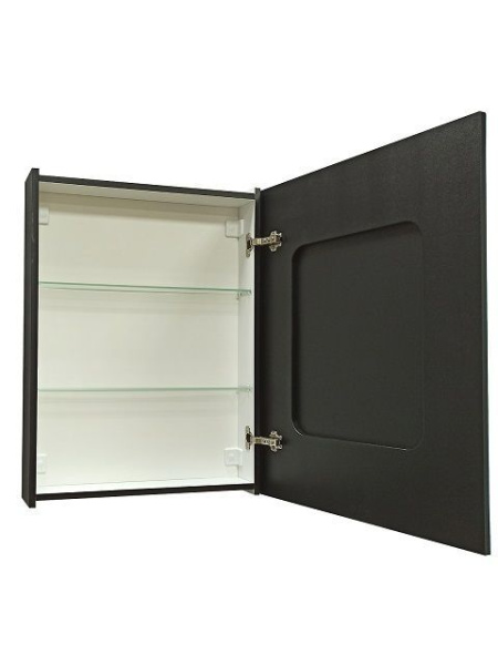 Зеркало-шкаф с подсветкой Art&Max Techno AM-Tec-600-800-1D-DS-F-Nero 60x80 черный матовый фото