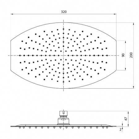 Верхний тропический душ Lemark LM9485S 32х20 см фото