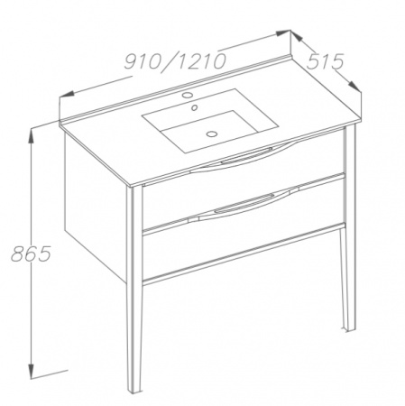 Тумба под раковину Smile Риголетто 90 Z0000012843 фото