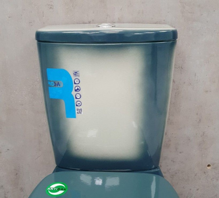 Унитаз-компакт напольный Rosa Уют 463346 зеленый, с сиденьем фото