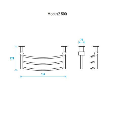 Полка для полотенцесушителя Energy Modus2 500 EETRMODUS2050000000 фото