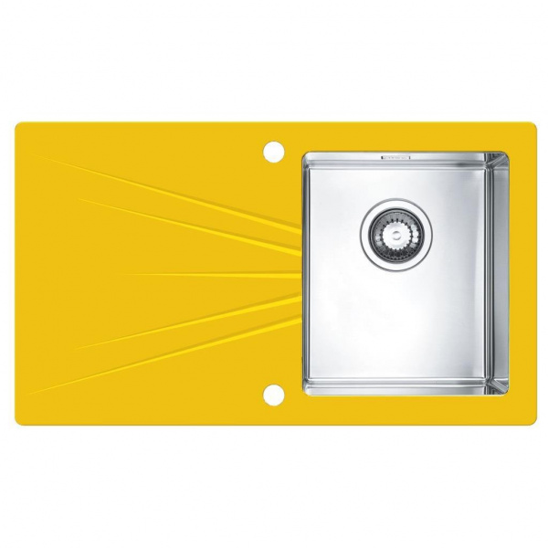 Мойка для кухни Alveus Karat 10 Желтый чаша справа фото