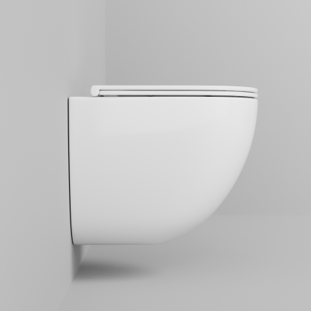 Подвесной унитаз со смывом торнадо Grossman GR-4455SQC с сиденьем/с закрытым дном фото