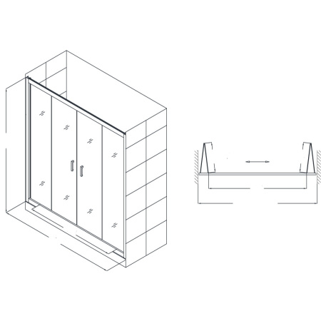 Душевая дверь RGW PA-24 (складная) прозрачная 120 см фото