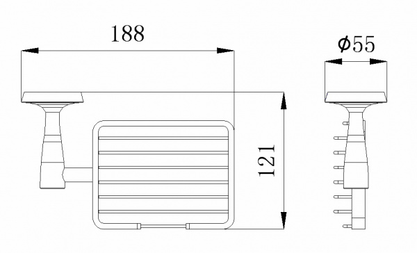 Мыльница-решетка настенная Rush Balearic BA39410 фото
