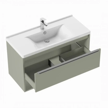 Тумба под раковину Акватон Хоуп 100 1A287401HP9D0 хаки фото