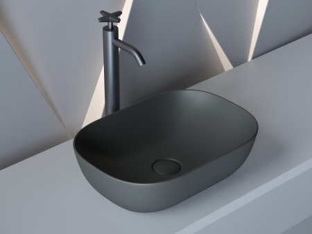 Накладная раковина Ceramica Nova Element CN6009MDH 45x32 темный антрацит матовый фото