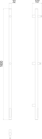 Полотенцесушитель электрический Terminus Стойка UNO круг1600 4670078528384 фото