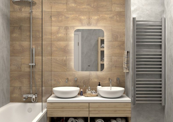 Зеркало с подсветкой Art&Max Ravenna AM-Rav-500-700-DS-F 50x70 фото