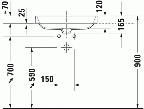 Накладная раковина Duravit Happy D.2 Plus 2359601300 антрацит матовый фото