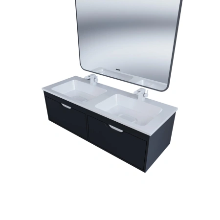 Тумба под двойную раковину Uperwood Modul 120 TModul120B черная фото