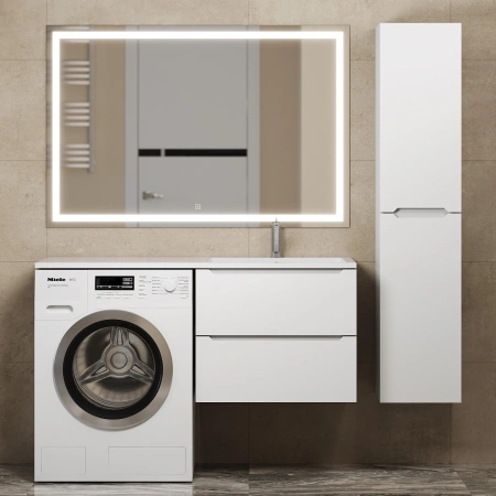 Тумба под стиральную машину Uperwood Tanos 120 291020260 белая матовая фото